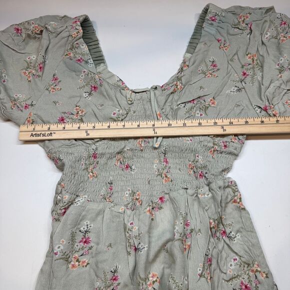 WISHLIST APPAREL NWOT Floral Open Back Tiered Mini Dress Multicolor Size Medium - Picture 8 of 8